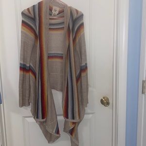 Billabong open knot striped summer cardigan. Size M but May fit L.